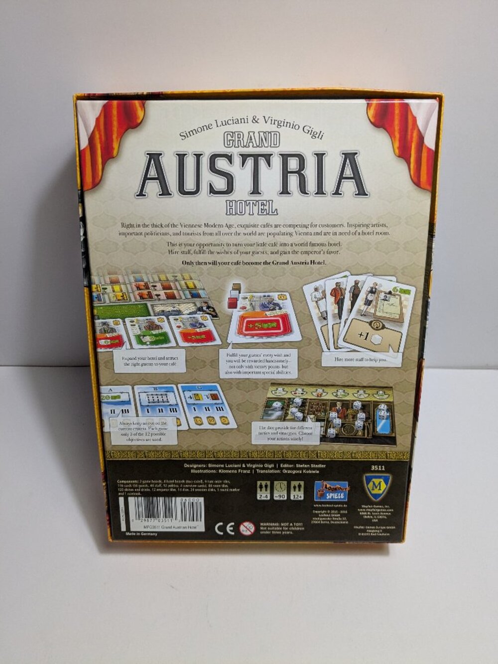 Grand Austria Hotel Board Game Complete Strategy Economic Resource Management - Picture 12 of 16